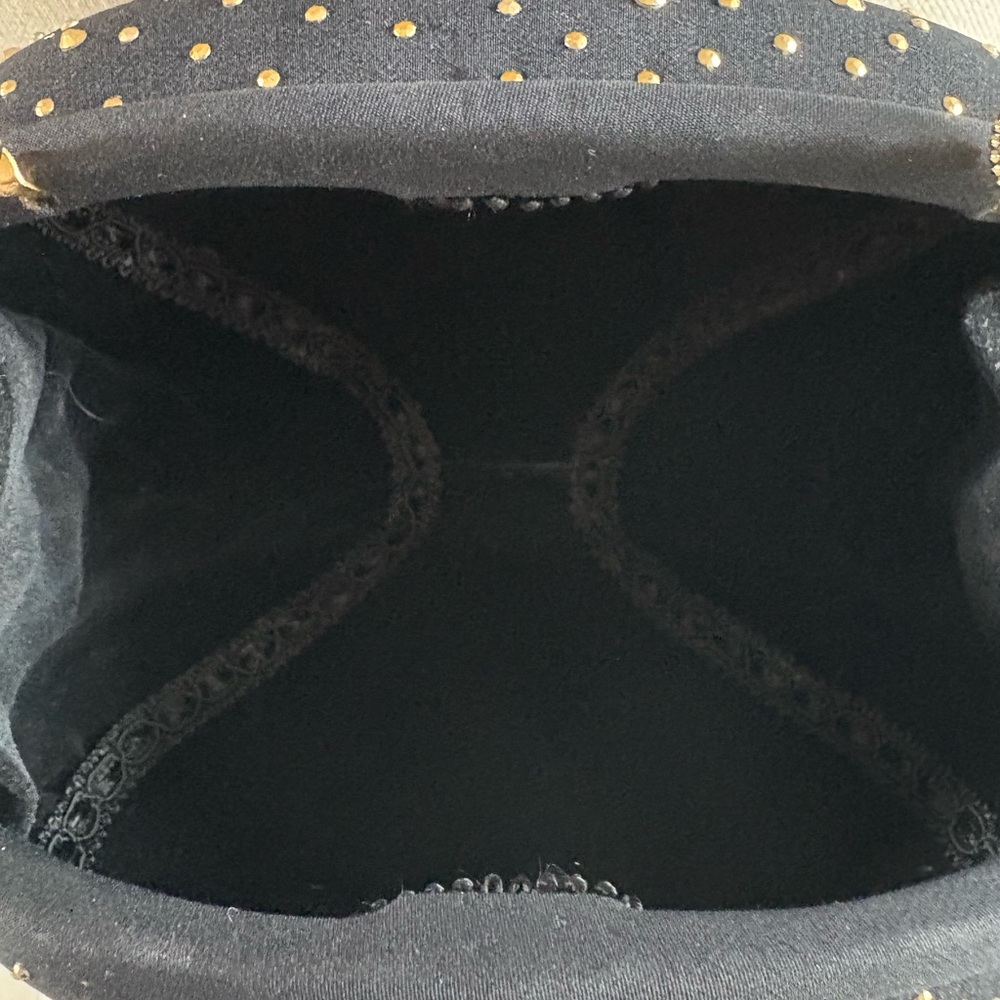 St.John |Vintage black hard cover evening shoulder bag with gold beading | NWOT - Picture 5 of 6